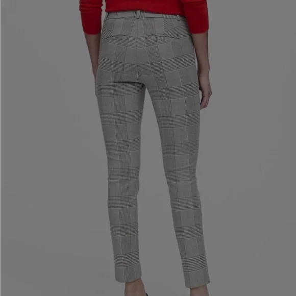 Banana Republic dress pants black and white plaid Sloan Curvy Skinny-Fit Size 6 - Picture 4 of 4